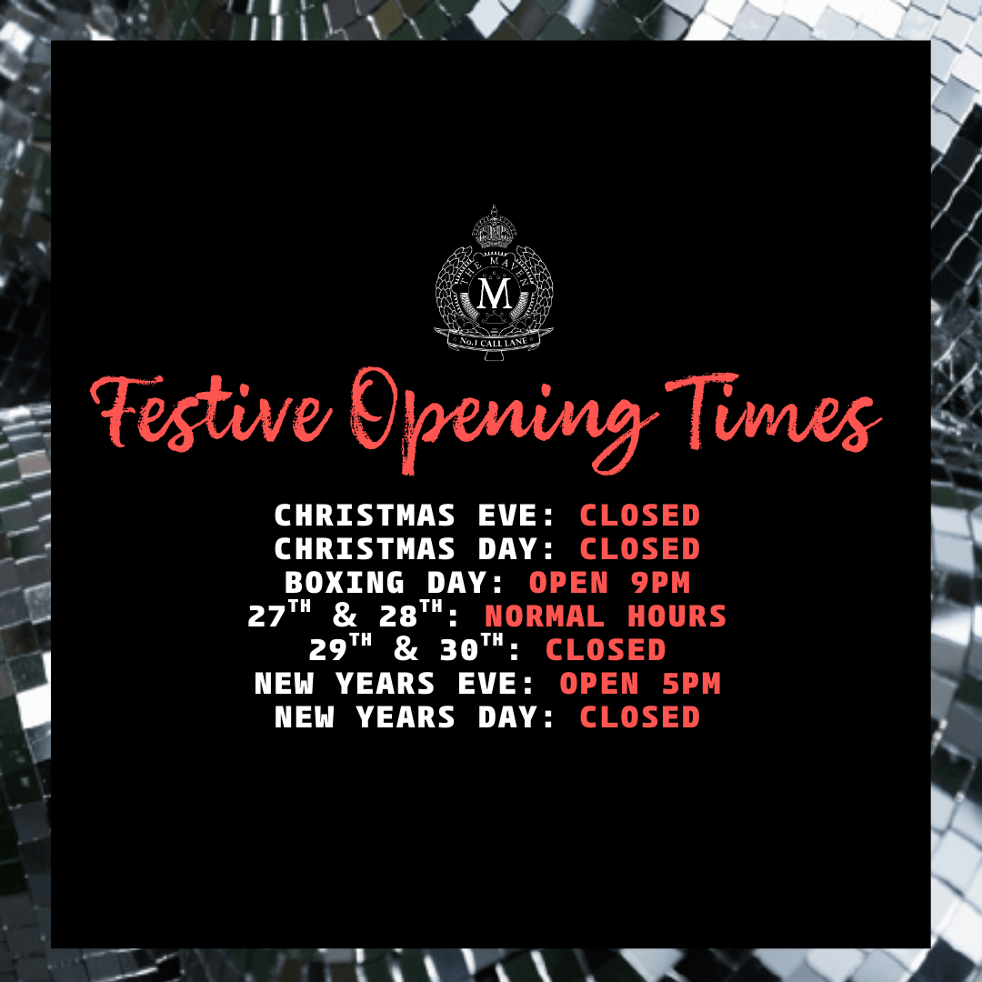 Festive Opening Times